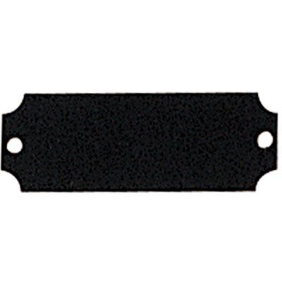 2-1/2 x 7/8 Inch Black Plate with Notched Corners