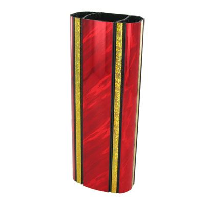 2-3/8 x 8 Inch Oval Red Splash Trophy Column-Other Lengths Available