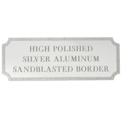 2-7/16 x 1 Inch Silver Embossed and Polished Plate