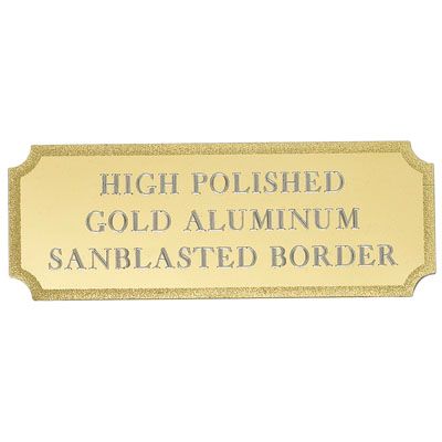 2-7/8 X 1-1/16 Gold Aluminum Plate