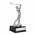 11 Inch Electroplated Bright Silver Figure Golf Trophy