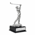 11 Inch Electroplated Bright Silver Figure Golf Trophy