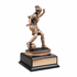 11 Inch Electroplated Bronze Female Figure Soccer Trophy