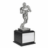 13 Inch Electroplated Bright Silver Football Figure Trophy