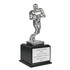 13 Inch Electroplated Bright Silver Football Figure Trophy