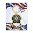 2-7/8 x 1-7/8 Inch Bright Gold Army Veteran Bottle Opener Keychain With Soft Epoxy Enamel United States Army Emblem